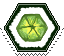 avocado sushi hexagonal stamp
